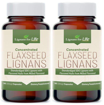 Flacon de Lignans For Life Lignanes de Lin 35mg, 90 capsules