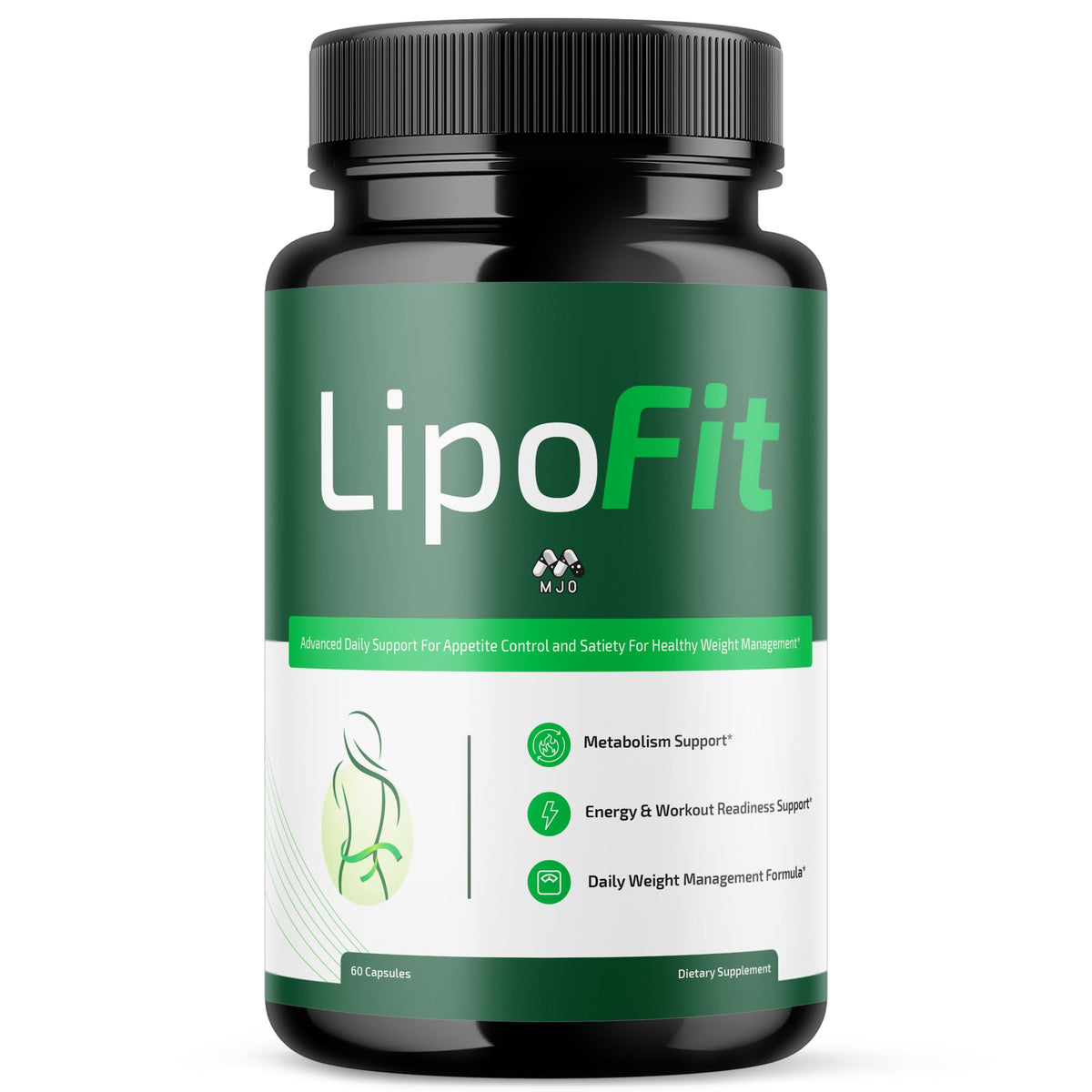 Flacon de Lipo Fit Capsules MJO de 60 gélules vue de face