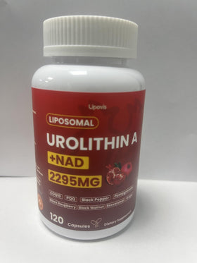 Flacon de Lipovis Urolithin A 2295mg 120 capsules vue de face
