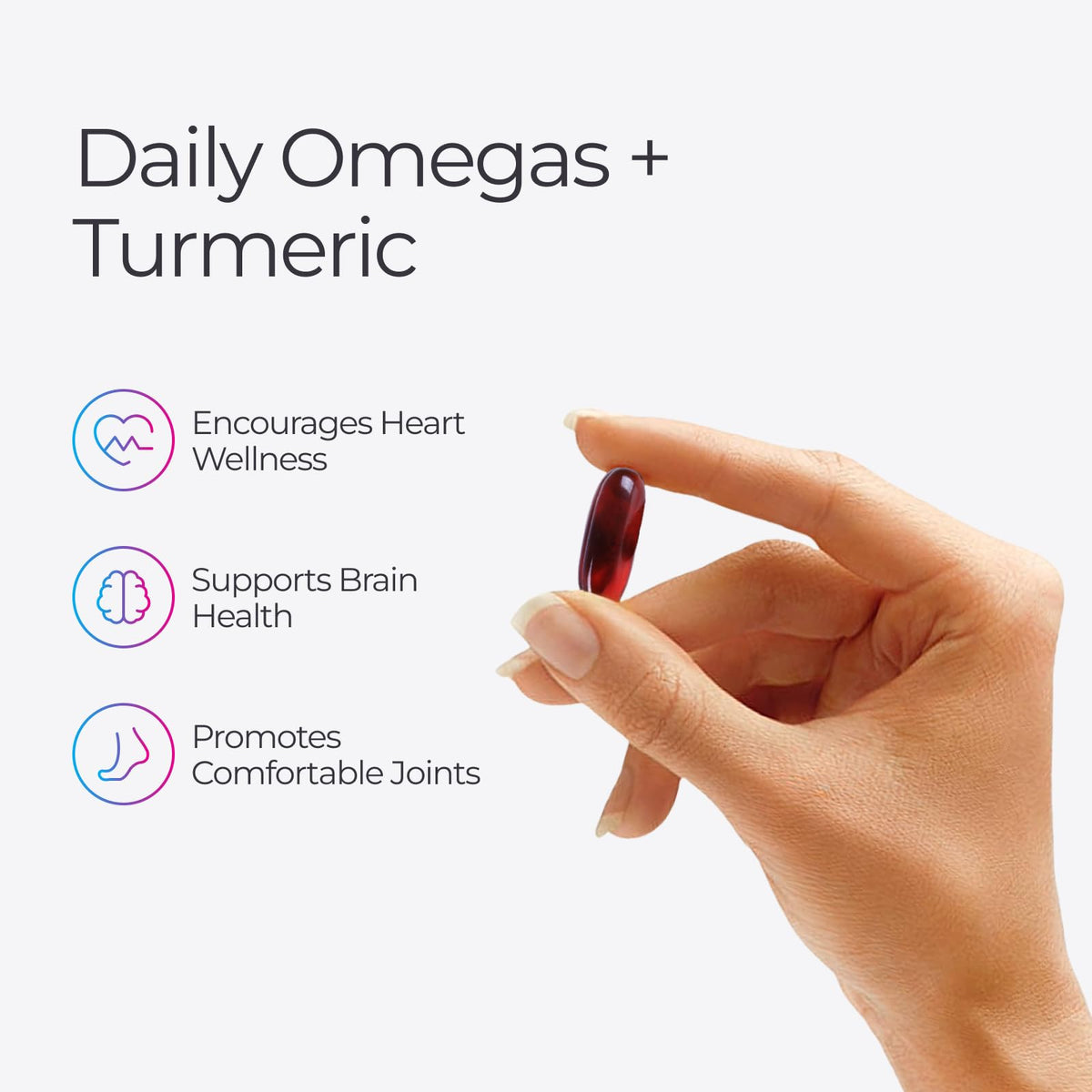 Flacon de Livingood Daily Omega 3 6 9 Plus Curcuma avec étiquette