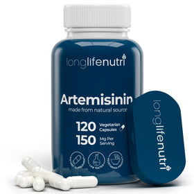 Flacon de LongLifeNutri Artemisinin 150mg avec 120 capsules végétariennes
