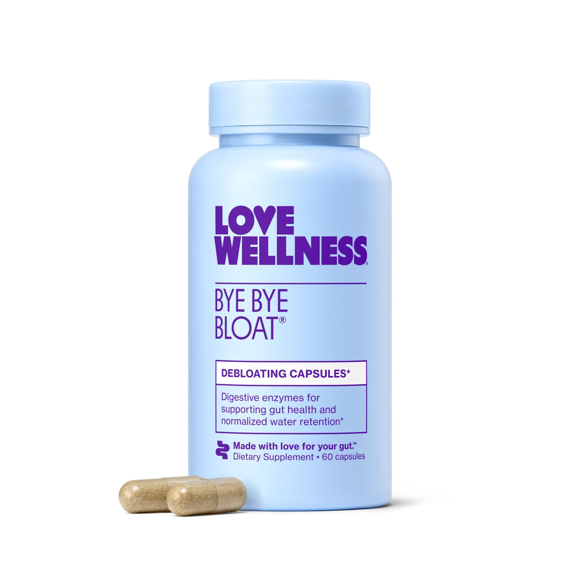 Flacon de Love Wellness Complément Alimentaire 30 Jours Capsules avec étiquette