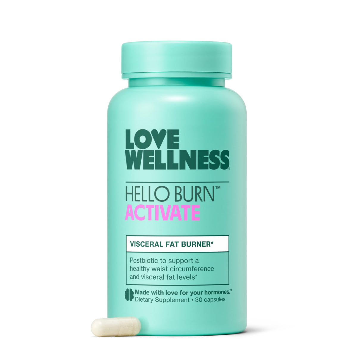 Flacon de Love Wellness Hello Burn Activate avec 30 capsules