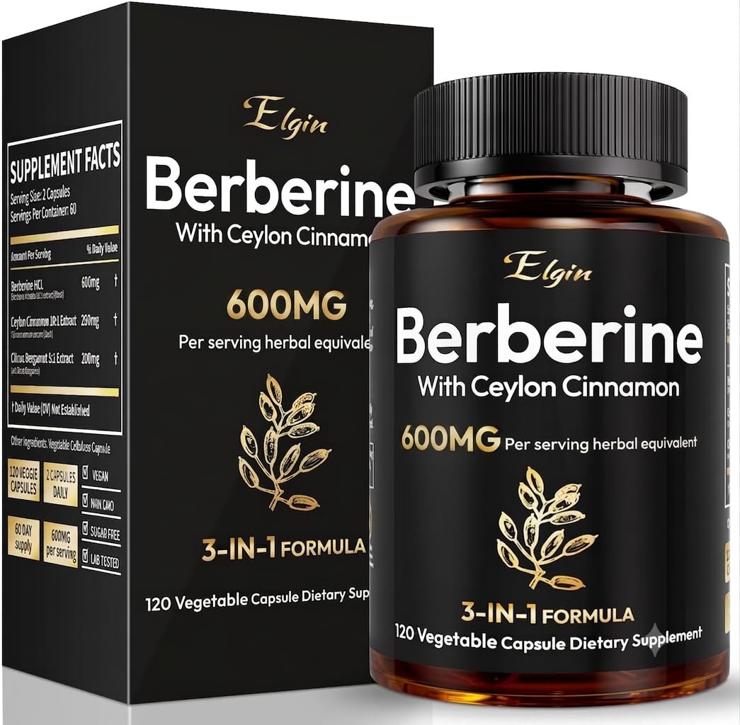 Flacon de LSOIUX Berberine avec Cannelle de Ceylan 120 capsules