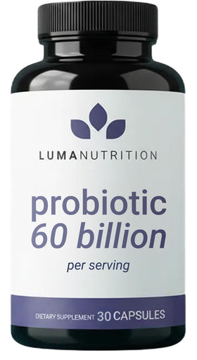Flacon de Luma Nutrition Probiotiques 30 capsules vue de face