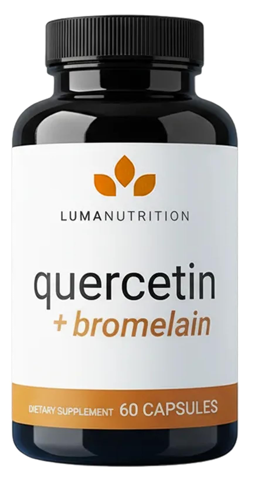 Flacon de Luma Nutrition Quercétine 500mg avec Bromélaïne, 60 capsules