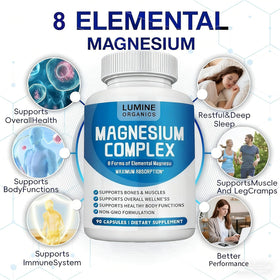 Flacon de Lumine Organics avec capsules de magnésium