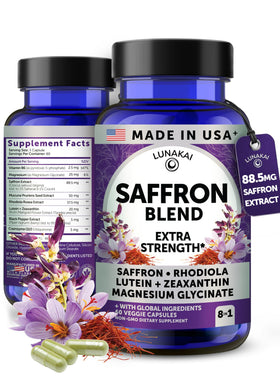 Flacon de Lunakai Saffron+ 60 capsules pour bien-être