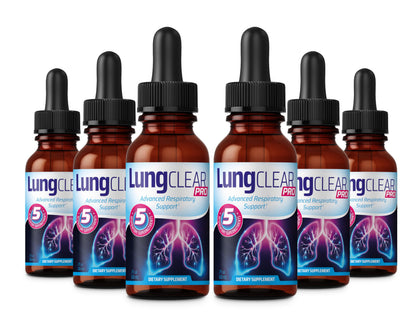 Flacon de LUNG CLEAR PRO 60 ml avec étiquette visible