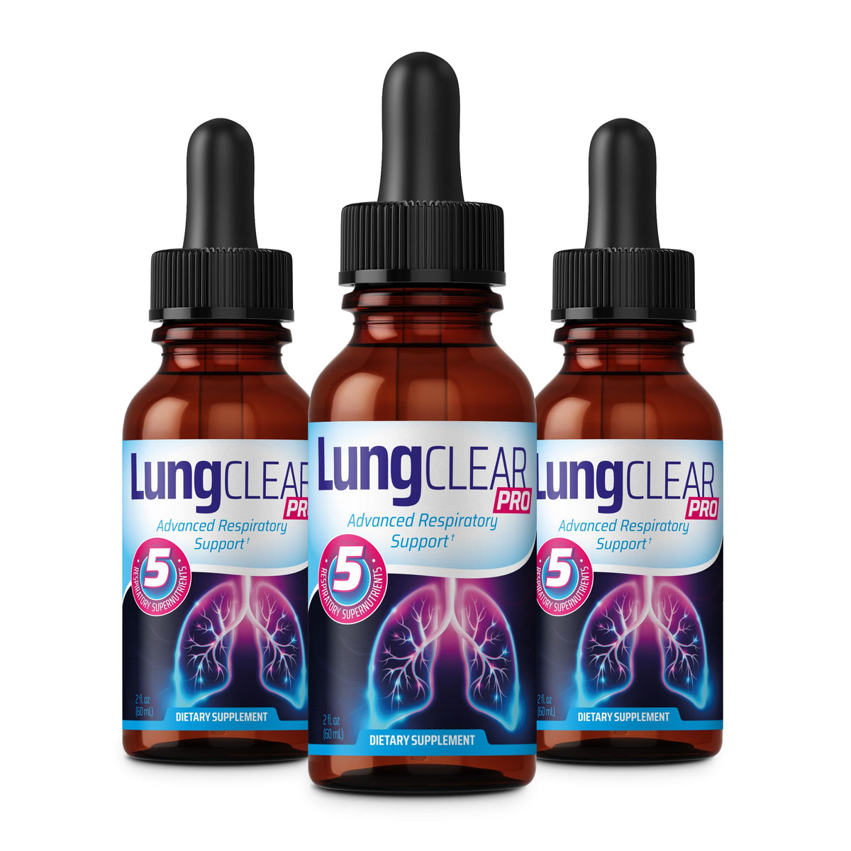 Flacon de LUNG CLEAR PRO 60ml vue de face