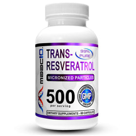 Flacon de MAAC10 Trans-Resvératrol 500mg vue de face