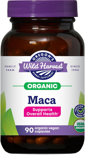 Flacon de Maca Bio Oregon's Wild Harvest 90 capsules vue de face