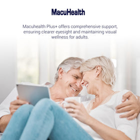 Flacon de Macuhealth Complément Alimentaire Oculaire ouvert