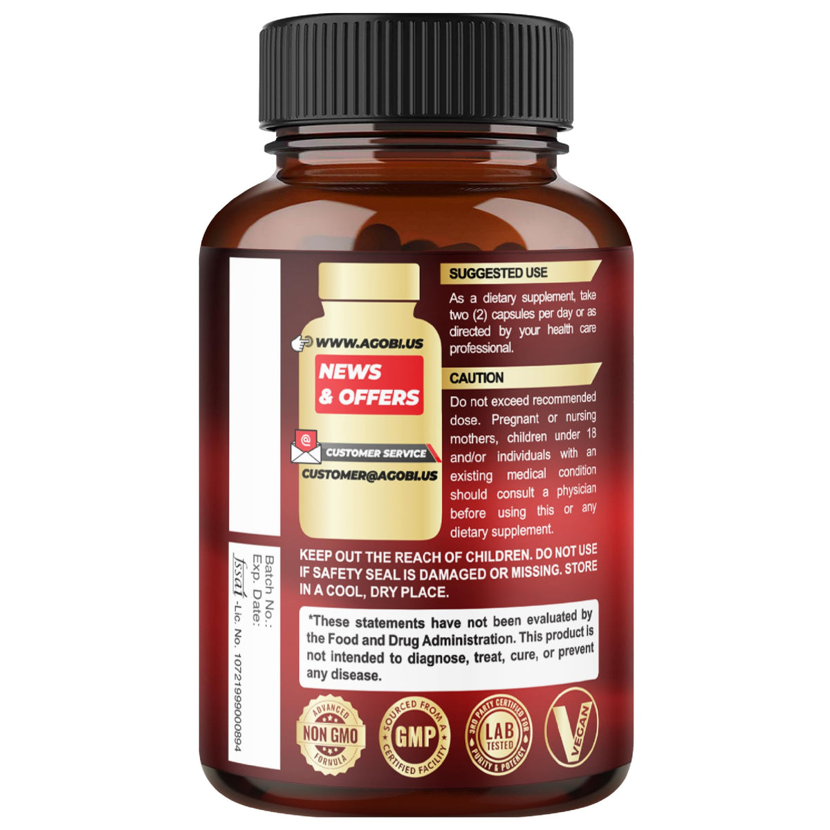 Flacon de magnésium agobi sur fond naturel