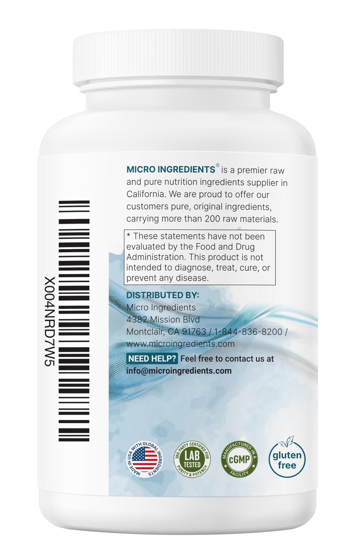 Flacon de magnésium citrate avec vitamine C sur une table