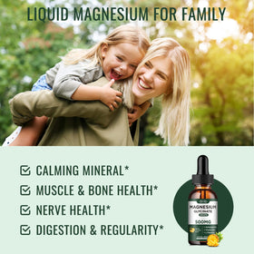 Flacon de magnésium glycinate dilib avec étiquette détaillée