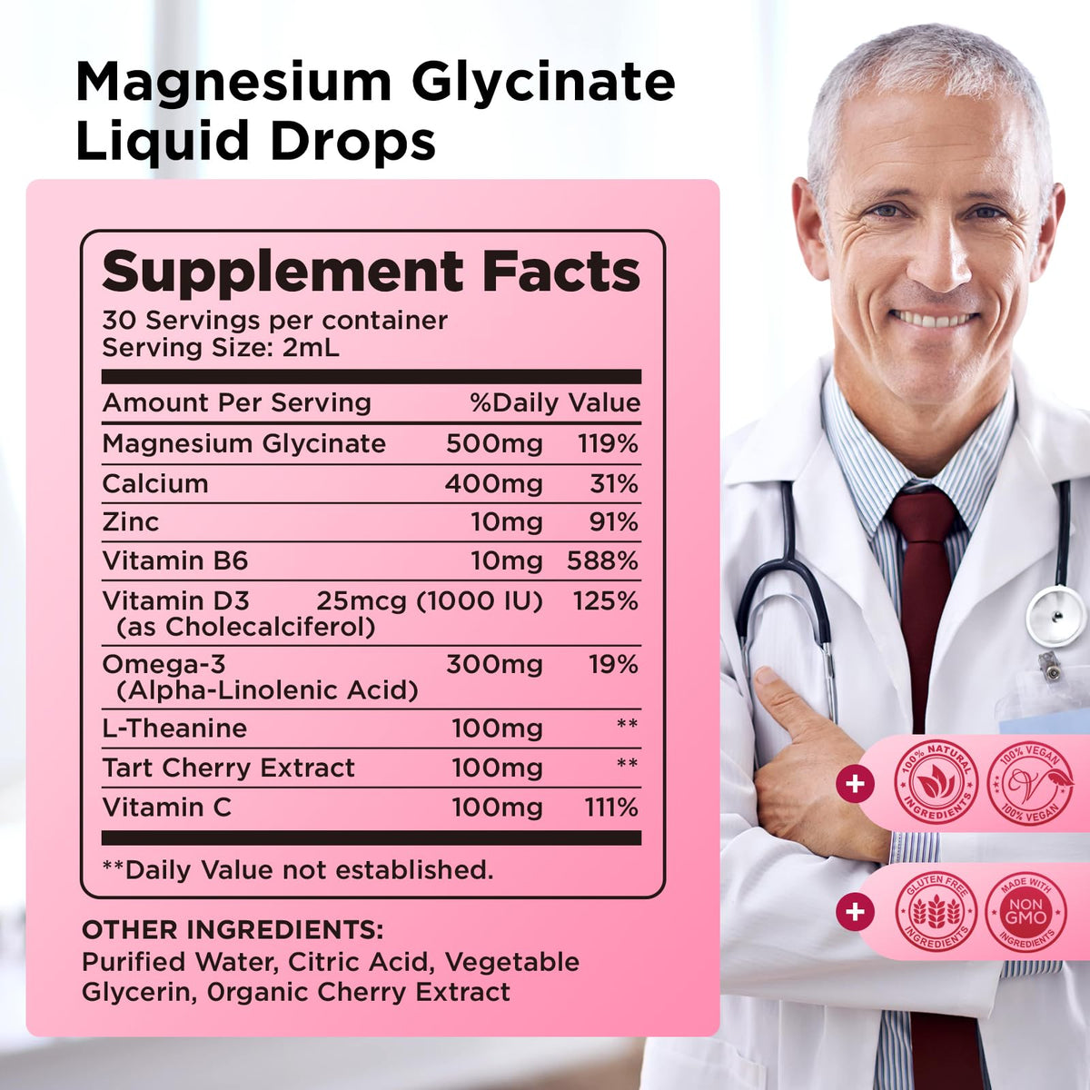 Flacon de magnésium glycinate dilib sur un fond neutre
