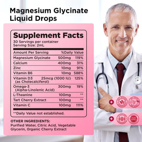Flacon de magnésium glycinate dilib sur un fond neutre