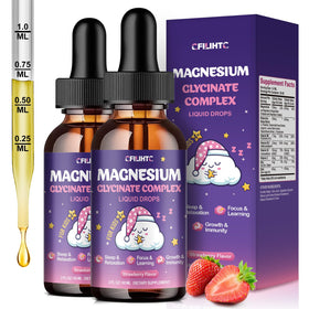Flacon de magnésium glycinate liquide CFILIHTC 120ml saveur fraise vue de face