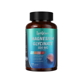 Flacon de magnésium glycinate Luckycare 500mg 120 capsules