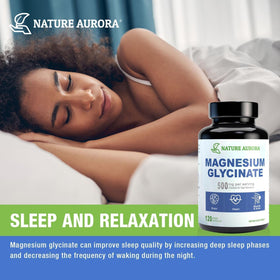 Flacon de magnésium glycinate Nature Aurora sur fond blanc