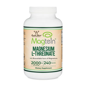 Flacon de Magnésium L-Thréonate Double Wood 240 capsules avant