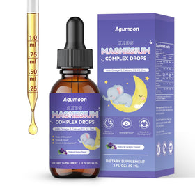 Flacon de magnésium liquide Agumoon 200 mg pour enfants, vue avant