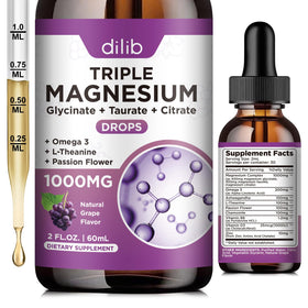 Flacon de magnésium liquide dilib 1000mg vue de face