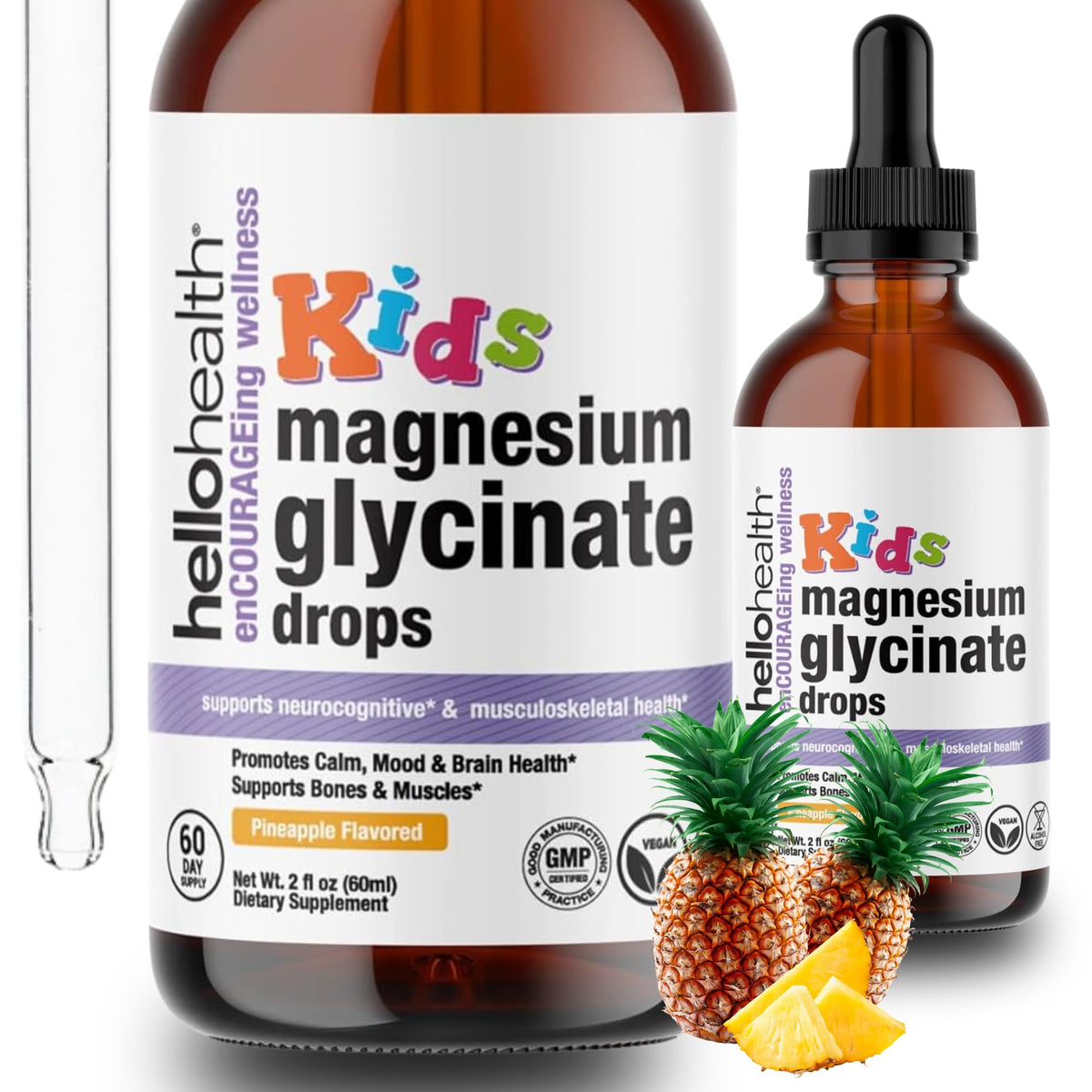 Flacon de magnésium liquide HELLO HEALTH pour enfants, 82g
