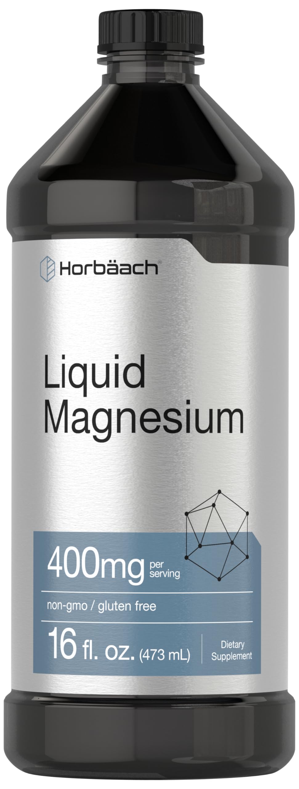 Flacon de magnésium liquide Horbäach 400 mg vue de face