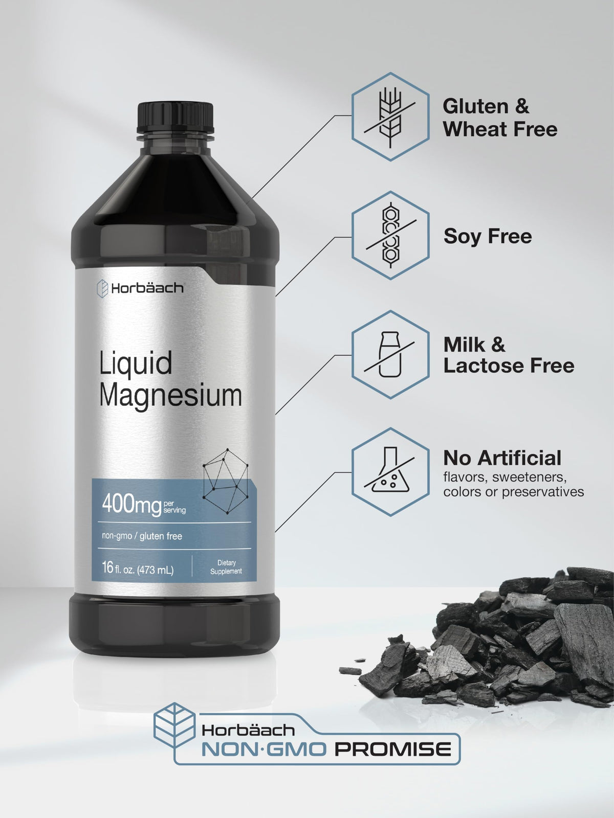 Flacon de magnésium liquide Horbäach avec goutteur