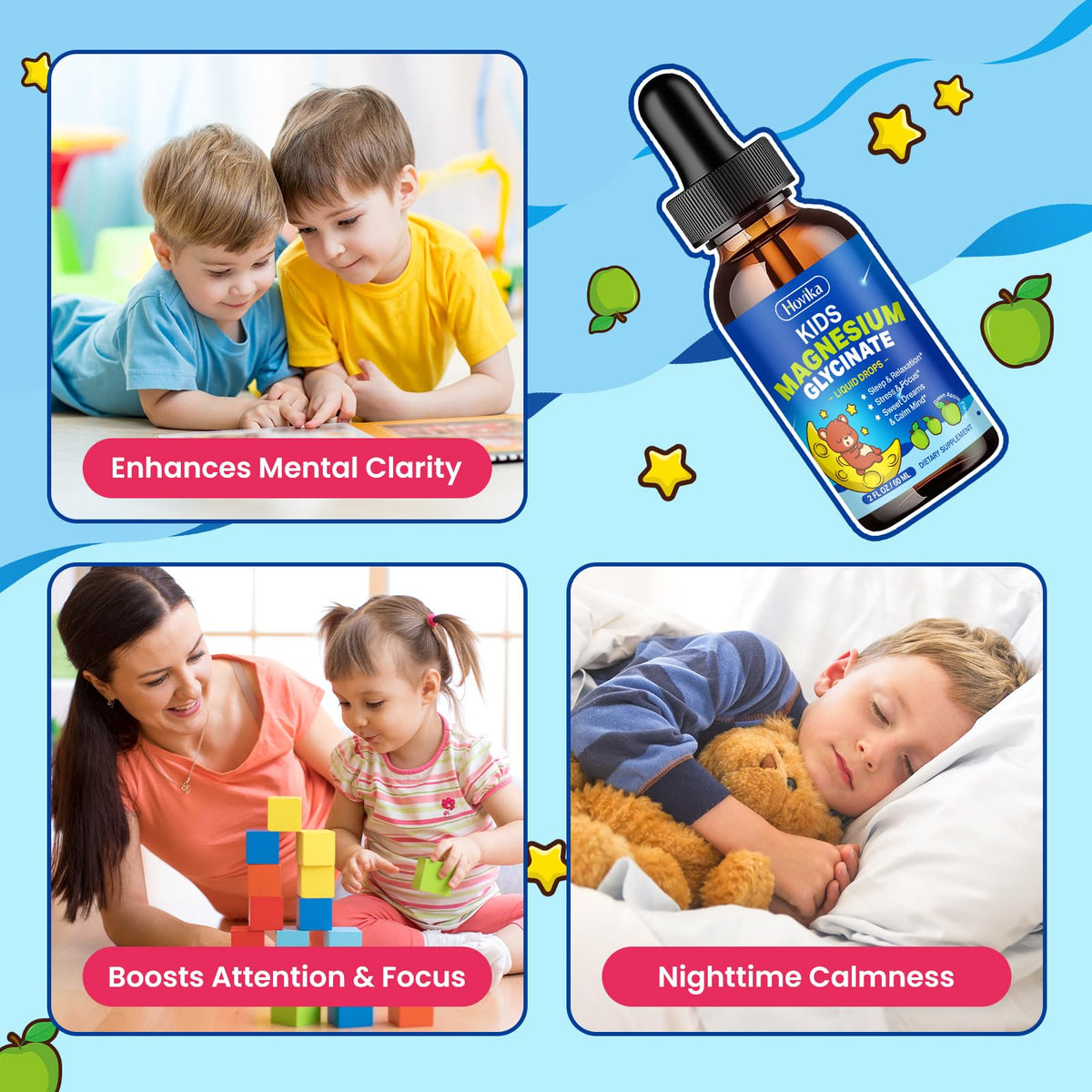 Flacon de magnésium liquide Hovika avec bouchon