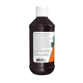 Flacon de Magnésium Liquide NOW Foods avec bouchon ouvert