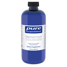 Flacon de magnésium liquide Pure Encapsulations 240 ml vue de face
