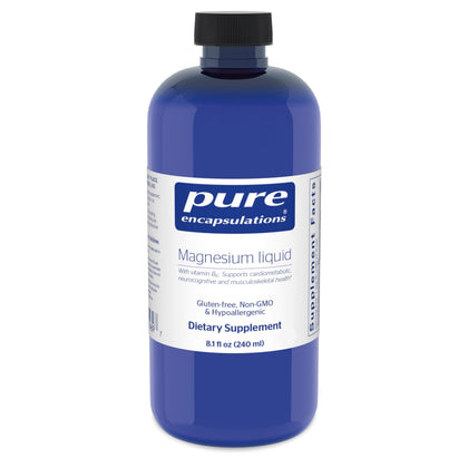 Flacon de magnésium liquide Pure Encapsulations 240 ml vue de face