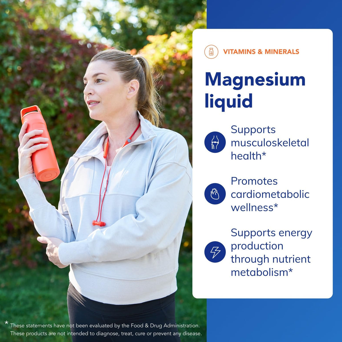 Flacon de magnésium liquide Pure Encapsulations avec étiquette visible