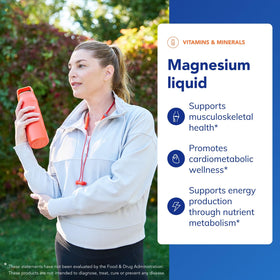 Flacon de magnésium liquide Pure Encapsulations avec étiquette visible