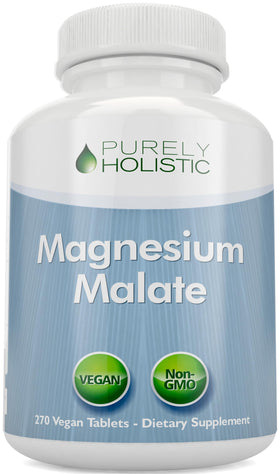 Flacon de Magnésium Malate 400MG Purely Holistic avec 240 comprimés