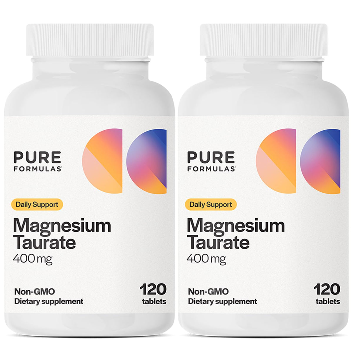 Flacon de magnésium taurate PureFormulas 400mg avec 120 comprimés