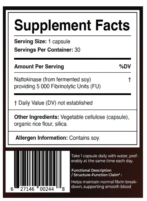 Flacon de MAÏA SUPERFOODS Nattokinase 5000 FU sur fond naturel