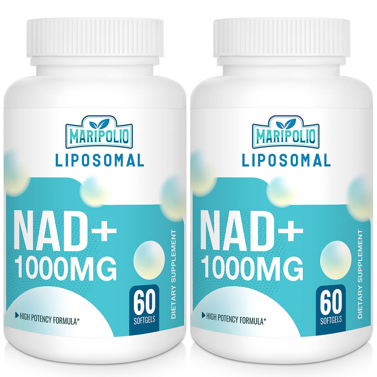 Flacon de Maripolio Liposomal NAD+ 1000 mg avec 60 gélules