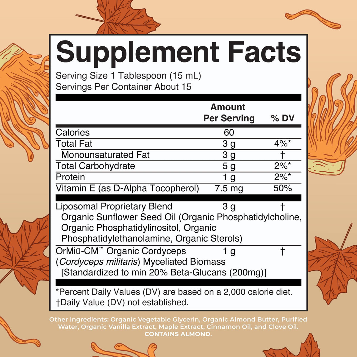 Flacon de MARYRUTH'S Complément Champignon Cordyceps Bio 200mg avec étiquette