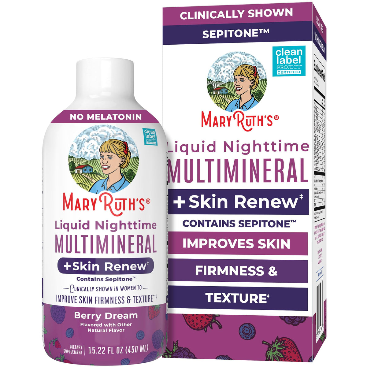 Flacon de MARYRUTH'S Multimineral Liquide de Nuit 522g avec étiquette visible