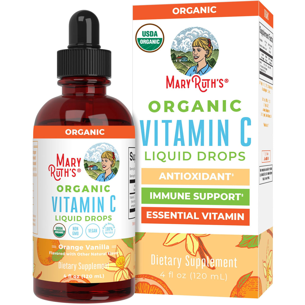 Flacon de MARYRUTH'S Vitamine C Liquide 118 ml vue de face