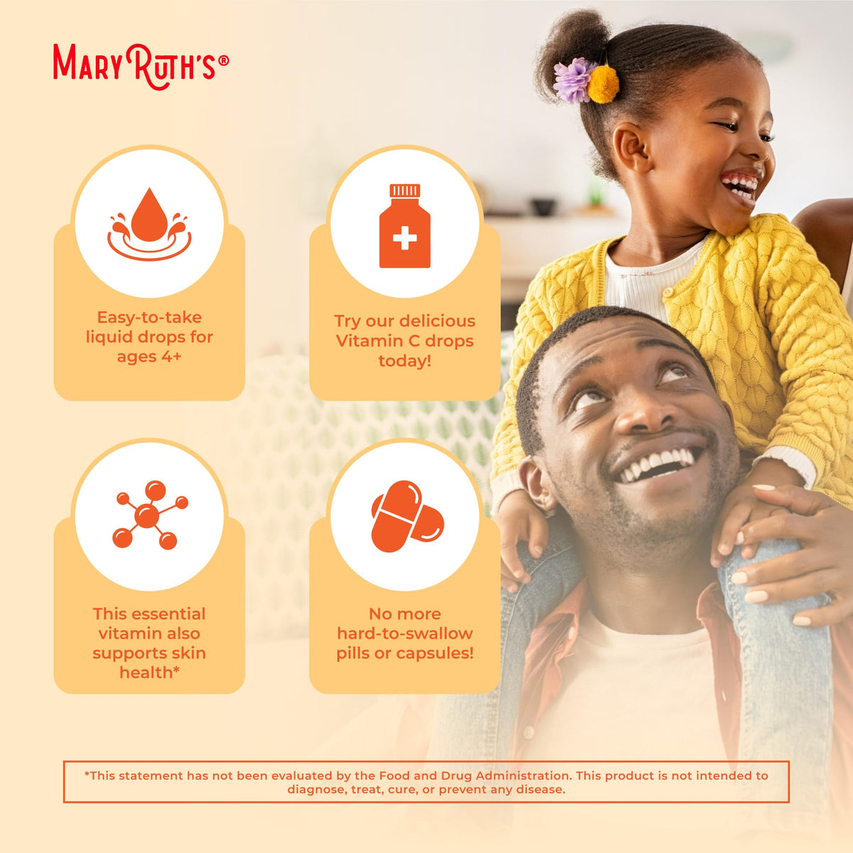Flacon de MARYRUTH'S Vitamine C Liquide avec fruits frais