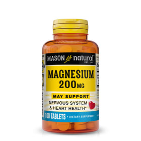 Flacon de MASON NATURAL Magnésium 200 mg, 100 comprimés