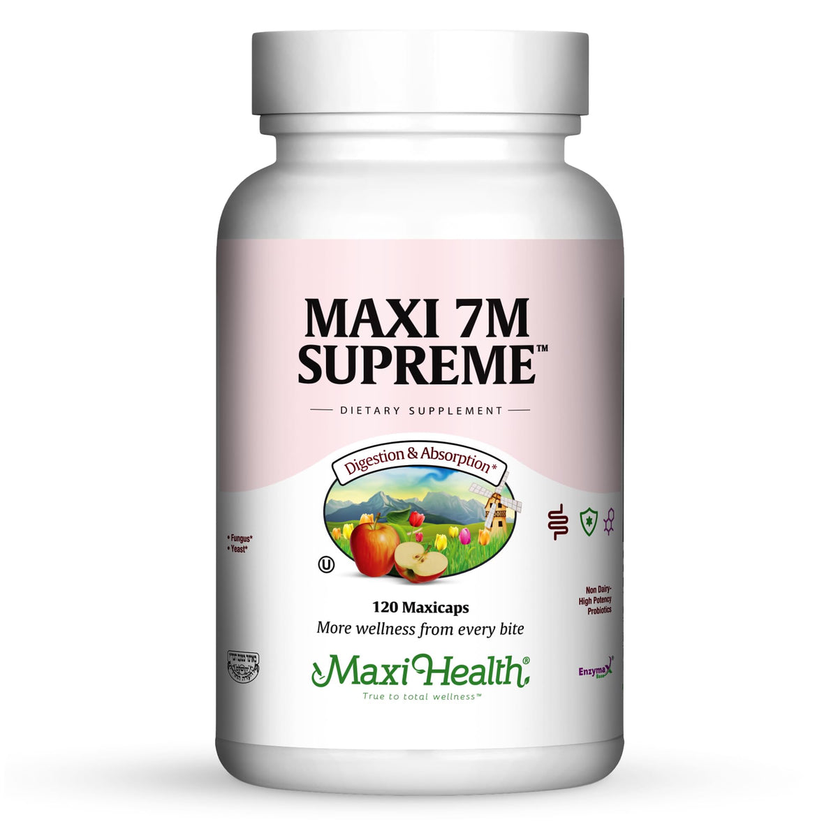 Flacon de Maxi Health Probiotique Acidophilus 120 capsules vue de face