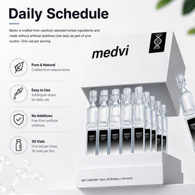 Flacon de Medvi Quad Complément Alimentaire Liquide 191g avec étiquette visible
