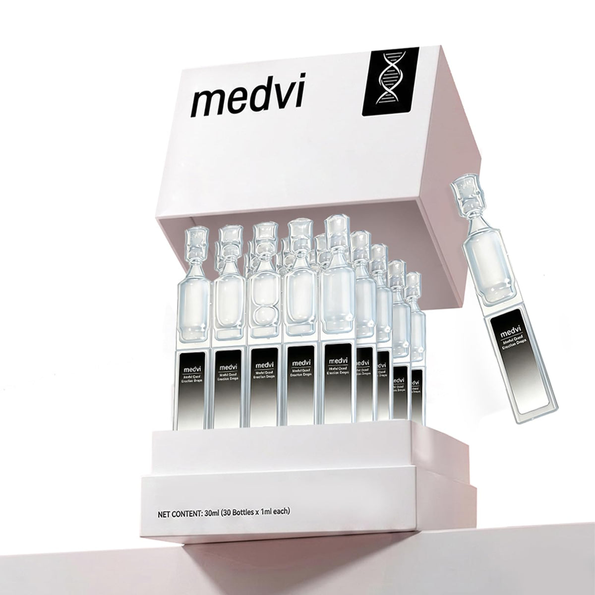 Flacon de Medvi Quad Complément Alimentaire Liquide 191g vue de face