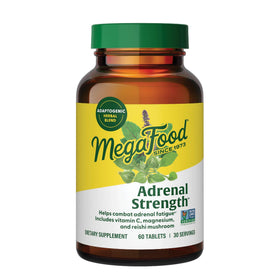 Flacon de MegaFood Compléments Surrénaliens 60 Comprimés vue de face